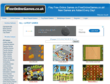 Tablet Screenshot of freeonlinegames.co.uk